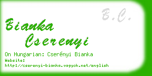 bianka cserenyi business card